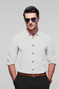 Linen white casual shirt